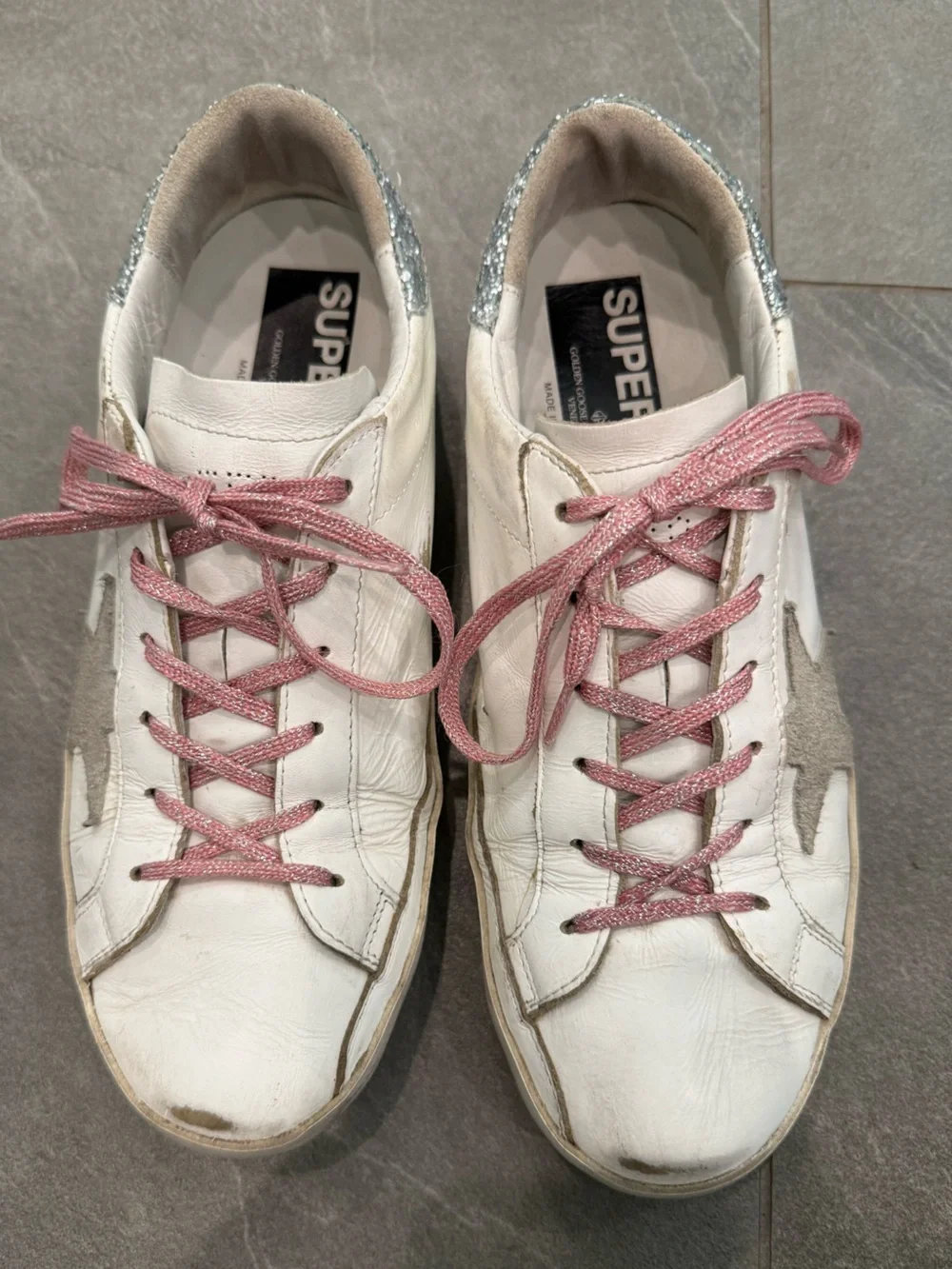 GOLDEN GOOSE Superstar Glitter Sneakers limited private edition size 38